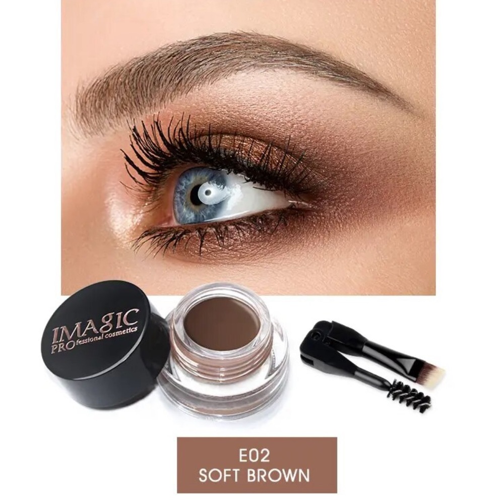 Eyebrow liner matte jar brown ebony chocolate auburn natural look - Picture 12 of 16